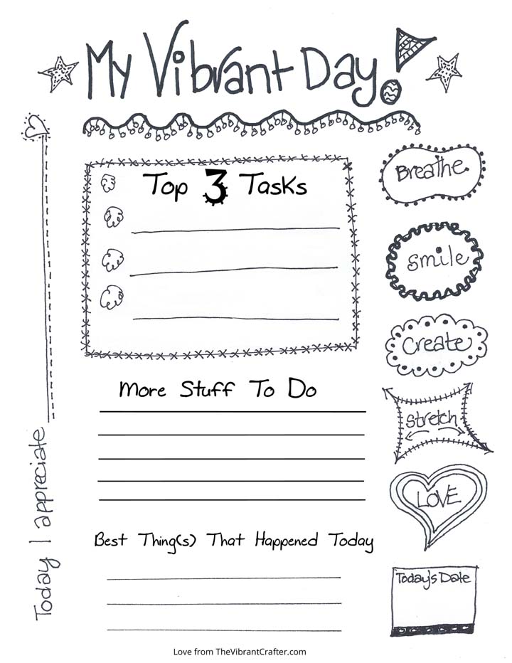 Vibrant Daily Task List